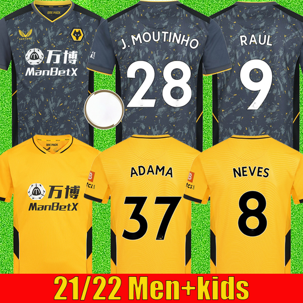 21 22 Wolves soccer jerseys Wanderers 2021 2022 NEVES RAUL Wolverhampton ADAMA FÁBIO SILVA PODENCE OTTO CUTRONE football shirt GIBBS WHITE men + kids kit uniforms, Home
21 22 Wolves soccer jerseys Wanderers 2021 2022 NEVES RAUL Wolverhampton ADAMA FÁBIO SILVA PODENCE OTTO CUTRONE football shirt GIBBS WHITE men + kids kit uniforms, Home
