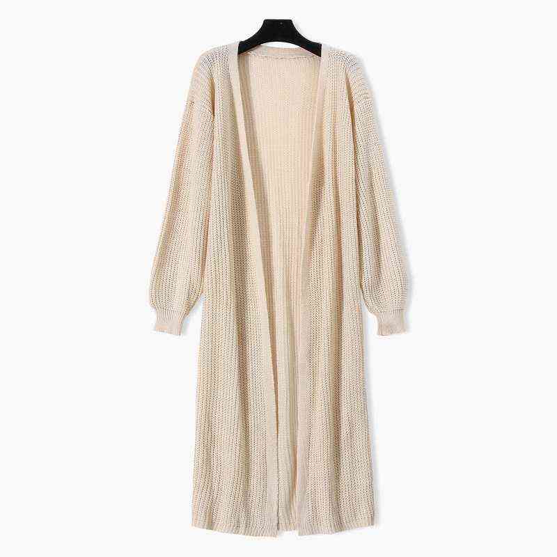 Women's cardigans Style for Autumn and Winter Casual Long Knitted Cardigan women sweater Jacket V-Neck Full Cardigans 211109