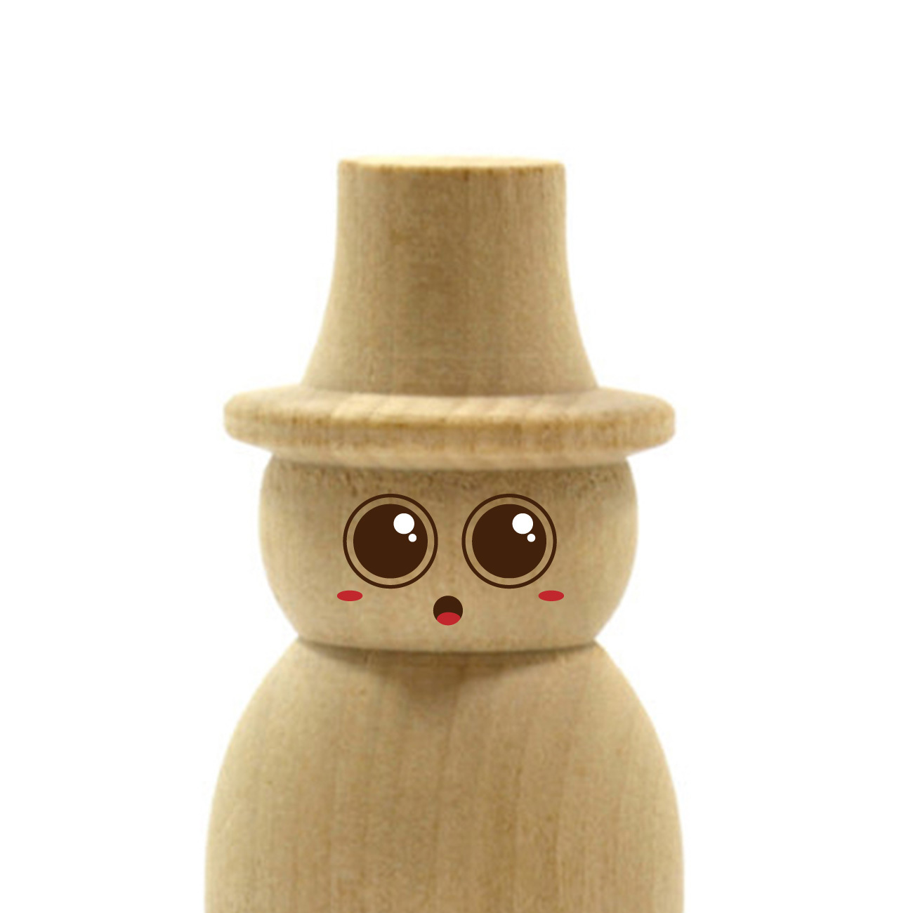 10 PCS Wooden Peg Doll Natural Wood Snowman Unfinished Wood Craft DIY Wedding Decoration Valentine's day gifts