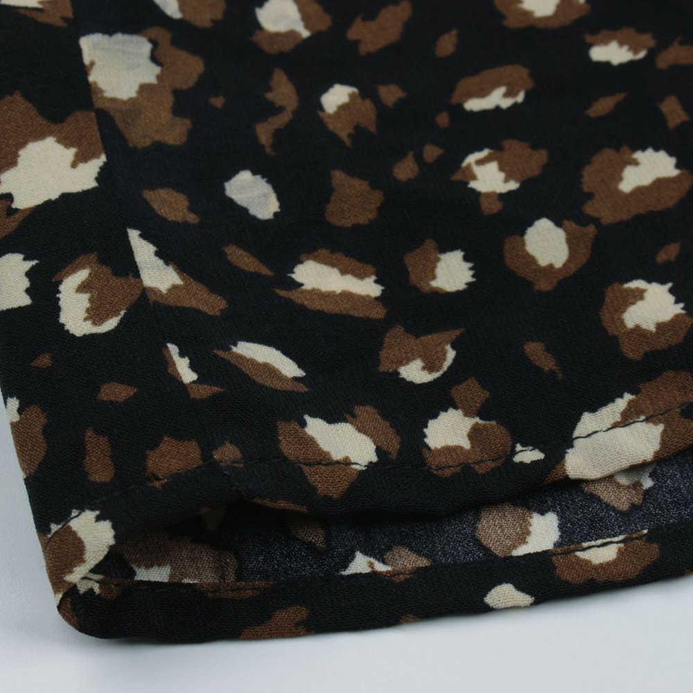 Spring Long Sleeve Midi Dress Women Autumn Leopard Print Loose White Green Casual Dresses Fashion Elegant Clothing Fall 210630