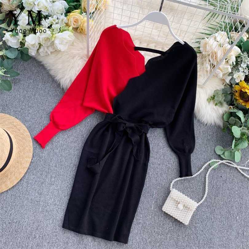 YuooMuoo Elegant Sashes V Neck Knit Dres Sexy Backless Autumn Long Sleeve Sweater Ladies Bodycon Short 211110, Purple
YuooMuoo Elegant Sashes V Neck Knit Dres Sexy Backless Autumn Long Sleeve Sweater Ladies Bodycon Short 211110, Purple