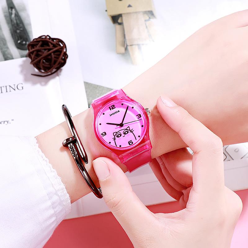 Wristwatches Cool Fashion Transparent Watchband Simple Art Retro Women's Minority French Personality Watches, Red
Wristwatches Cool Fashion Transparent Watchband Simple Art Retro Women's Minority French Personality Watches, Red
