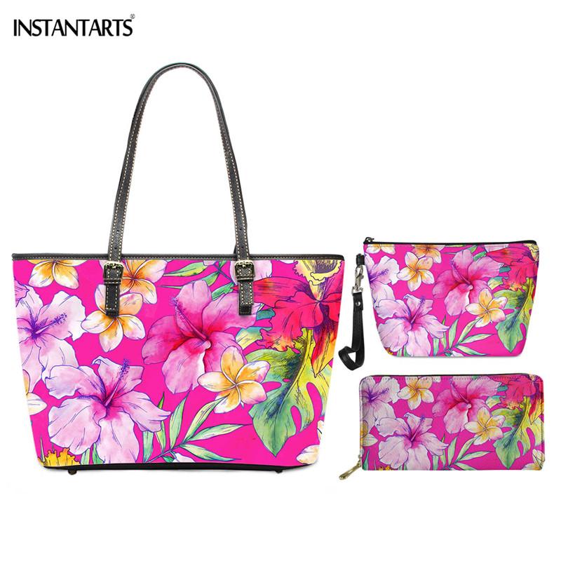 Evening Bags INSTANTARTS Lovely Pink Hawaii Floral Print Women Large Handbag 3PCS PU Leather Tote Purse 2021 Fashion Casual Shopping
Evening Bags INSTANTARTS Lovely Pink Hawaii Floral Print Women Large Handbag 3PCS PU Leather Tote Purse 2021 Fashion Casual Shopping