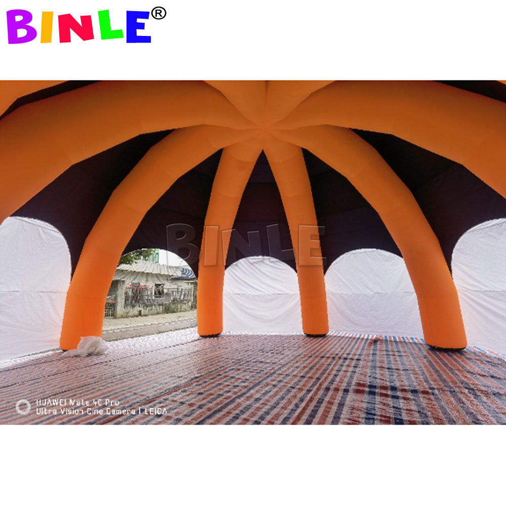 Giant pavilion inflatable spider tent with full cover 1 zippered door 12m 40ft diameter event station gathering dome marquee with 8 legs for sale