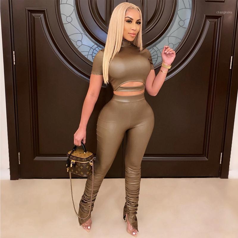 Bodycon Party Two Piece Outfits For Women Clubwear Crop Top And PU Leather Stacked Pants Set Sexy 2 Fall 2021 Women's Tracksuits, Orange
Bodycon Party Two Piece Outfits For Women Clubwear Crop Top And PU Leather Stacked Pants Set Sexy 2 Fall 2021 Women's Tracksuits, Orange