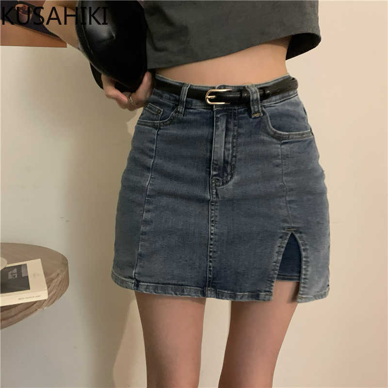 Demin Women Skirt Korean High Waist Elegant Sexy Split Mini Jeans Skirts Spring Summer Faldas Mujer 6F582 210603, Photo color
Demin Women Skirt Korean High Waist Elegant Sexy Split Mini Jeans Skirts Spring Summer Faldas Mujer 6F582 210603, Photo color