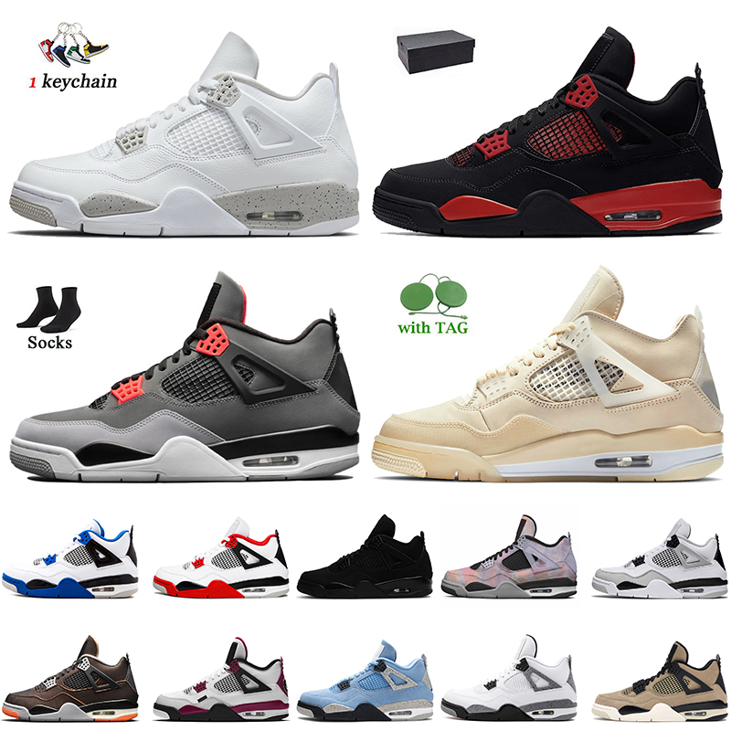 New Fashion Women Mens Jumpman 4 4s High OG Basketball Shoes Jorden4s Red Thunder Infrared Sail White Oreo Cement University Blue PSGs Black Cat Trainers Sneakers от DHgate WW