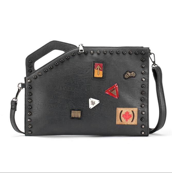 wholesale men bag cool decoration mens handbag personality rivet punk handbags casual leather fashion wrist bags, Black(boutique box)
wholesale men bag cool decoration mens handbag personality rivet punk handbags casual leather fashion wrist bags, Black(boutique box)
