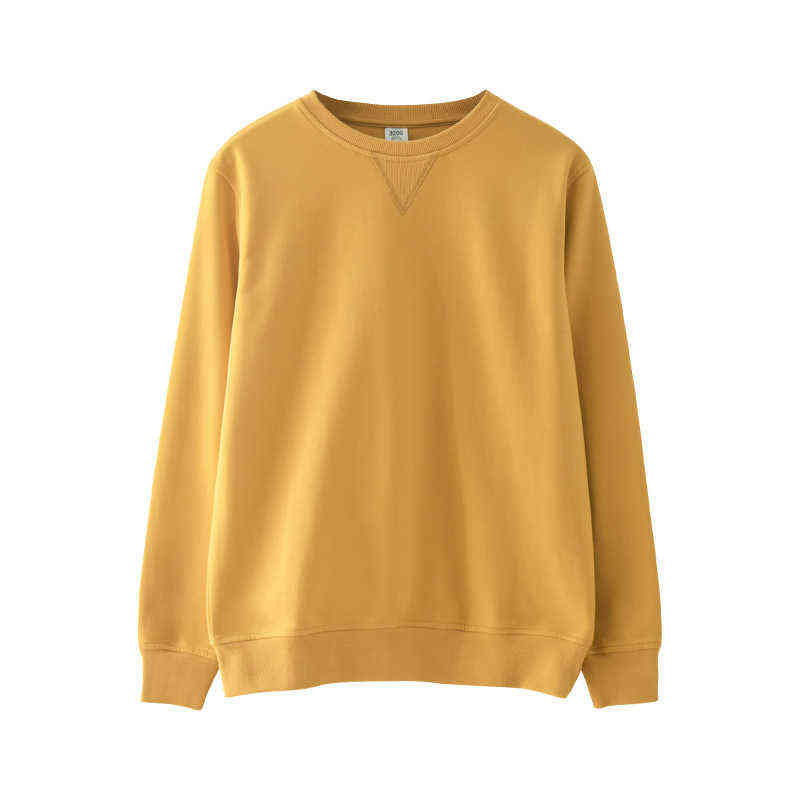 Autumn Long Sleeve Women Hoodies Pure Color Casual Tops Couple's O-Neck Cotton Hoodies Women Sweatshirt 211109