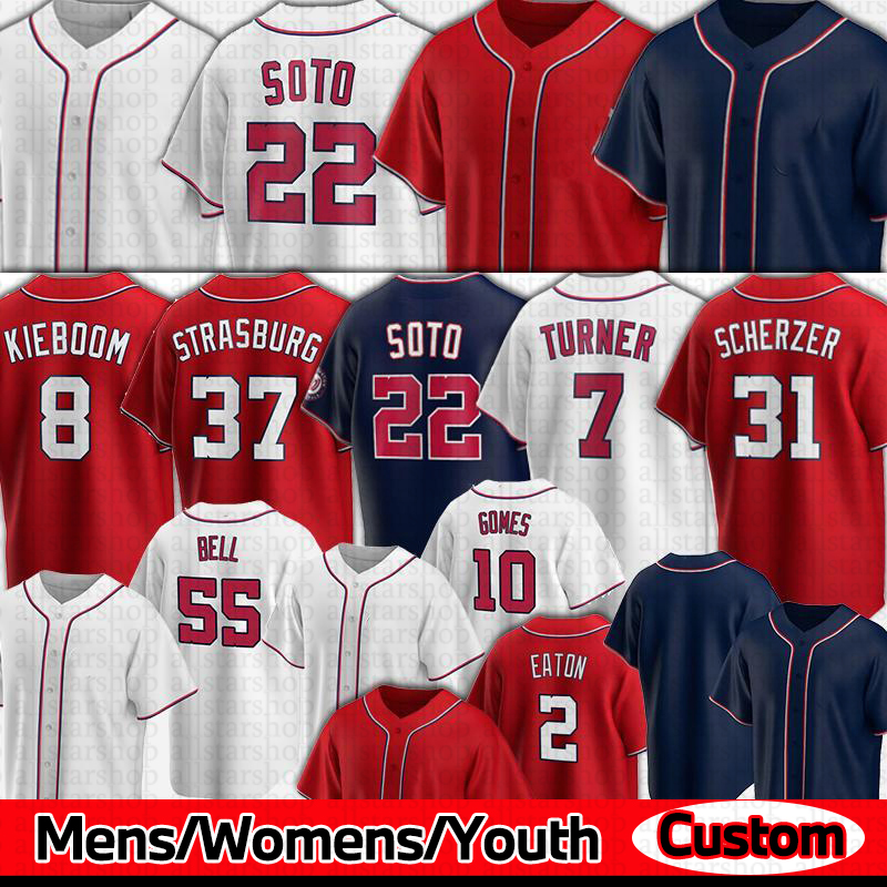 22 Juan Soto 2021 Jersey 37 Stephen Strasburg 31 Max Scherzer 7 Trea Turner 6 Anthony Rendon Sanchez Corbin Hudson Baseball Jersey, Blue;black
22 Juan Soto 2021 Jersey 37 Stephen Strasburg 31 Max Scherzer 7 Trea Turner 6 Anthony Rendon Sanchez Corbin Hudson Baseball Jersey, Blue;black