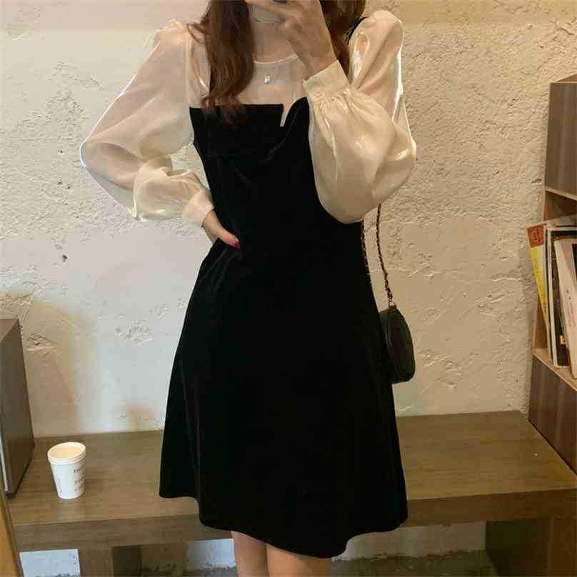 Design Color-Hit Velvet Slim Vintage Dress Chic Retro Women Stylish Dresses High Quality Elegance Vestidos 210525, Black
Design Color-Hit Velvet Slim Vintage Dress Chic Retro Women Stylish Dresses High Quality Elegance Vestidos 210525, Black