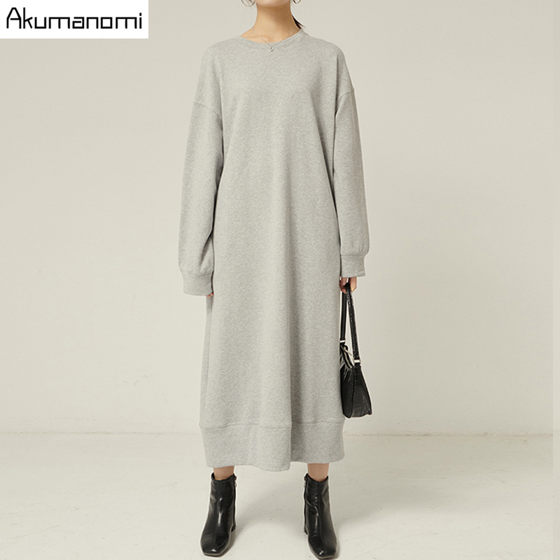 2021autumn spring plus size maxi dresses for women 2021 xxxl 4xl 5xl 6xl 7xl gray o neck long sleeve casual fall dress with pockets, Black;gray
2021autumn spring plus size maxi dresses for women 2021 xxxl 4xl 5xl 6xl 7xl gray o neck long sleeve casual fall dress with pockets, Black;gray