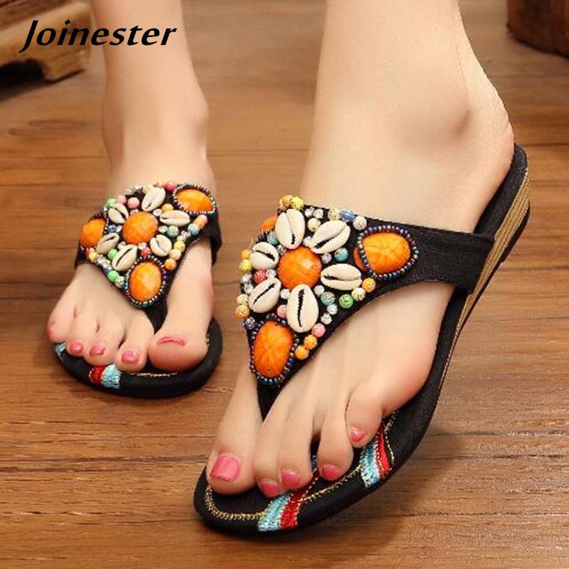 Slippers Bohemia Beaded Summer Flat Slide-on Flip Flops For Women Fashion Beach Holiday Leisure Sandal Girls Vintage Flats Shoes, Black
Slippers Bohemia Beaded Summer Flat Slide-on Flip Flops For Women Fashion Beach Holiday Leisure Sandal Girls Vintage Flats Shoes, Black