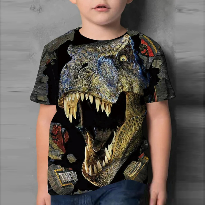 Childrens T-shirts Dinosaur Picture Boy 3D Printing Graphic Novelty Children Round Neck Short Sleeve High Quality Fun Design, Brown
Childrens T-shirts Dinosaur Picture Boy 3D Printing Graphic Novelty Children Round Neck Short Sleeve High Quality Fun Design, Brown