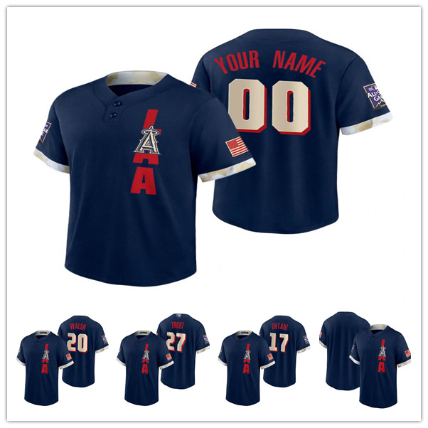 Angels Mike Trout Shohei Ohtani Jared Walsh Navy Los Angeles 2021 All-Star Game Replica baseball Jersey, Black
Angels Mike Trout Shohei Ohtani Jared Walsh Navy Los Angeles 2021 All-Star Game Replica baseball Jersey, Black