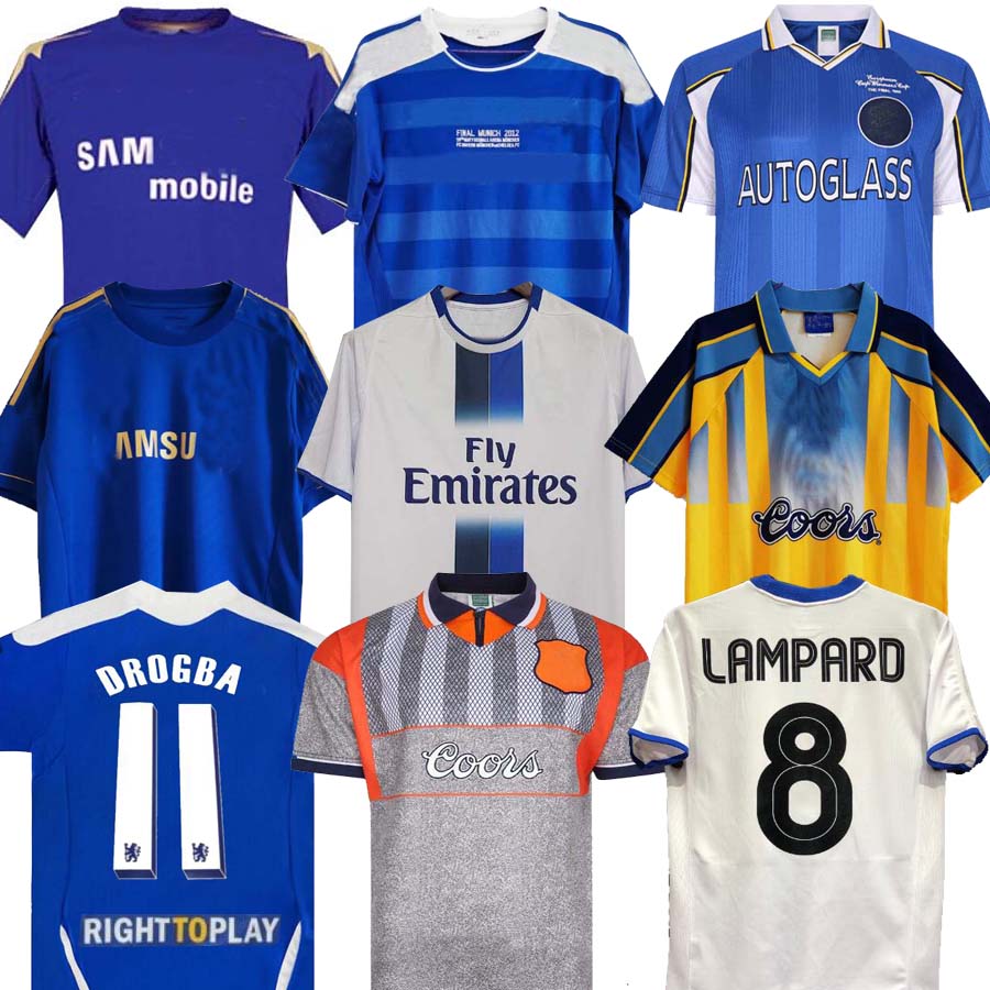 

CFC 2011 Retro Soccer Jersey Lampard Torres Drogba 11 12 13 Final 94 95 96 97 98 99 Football Shirts Camiseta Crespo WISE 03 05 06 07 08 COLE ZOLA Vialli GULLIT 1982 1980, 11/12 home jersey