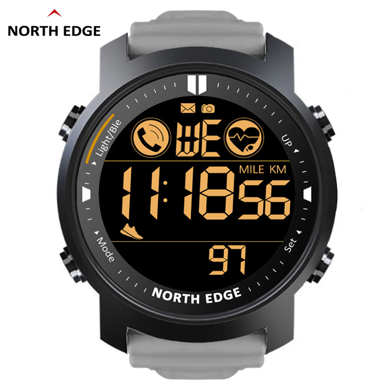 NORTH EDGE Smart Watch Men Heart Rate Monitor Waterproof 50M Swimming Running Sports Pedometer Stopwatch Smartwatch Android IOSg, Grey
NORTH EDGE Smart Watch Men Heart Rate Monitor Waterproof 50M Swimming Running Sports Pedometer Stopwatch Smartwatch Android IOSg, Grey