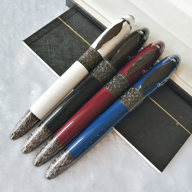 Quality Classic Barrel Roller Ball Pen Defoe four-color Black leaf Clip with Serial Number Writing Smooth Luxury+Gift Refills+Gift Plush Pouch
Quality Classic Barrel Roller Ball Pen Defoe four-color Black leaf Clip with Serial Number Writing Smooth Luxury+Gift Refills+Gift Plush Pouch