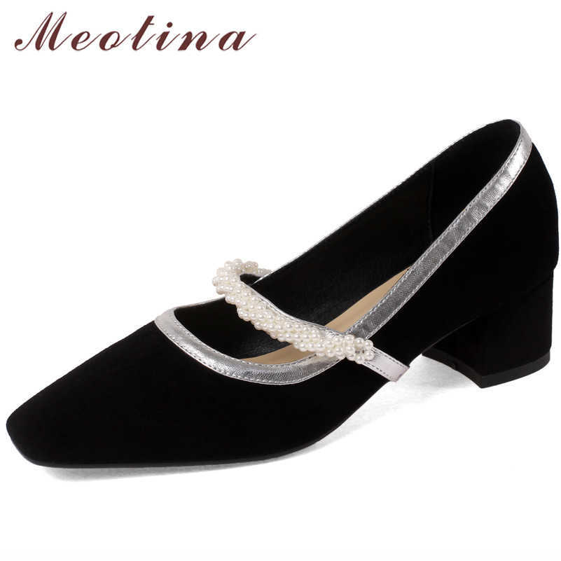 Meotina Genuine Leather Med Heels Square Toe Mary Janes Shoes Women Kid Suede Pumps String Bead Chunky Heel Female Footwear 40 210608, Black
Meotina Genuine Leather Med Heels Square Toe Mary Janes Shoes Women Kid Suede Pumps String Bead Chunky Heel Female Footwear 40 210608, Black
