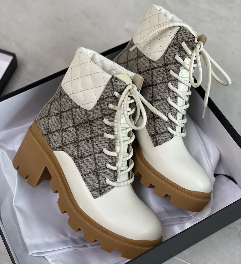 Women Ankle Martin Boots Platform Boots Beige Black Supreme Genuine Leather Canvas Shoes Lace up Elegant quilted Chunky Heel Rubber lug sole Booties
Women Ankle Martin Boots Platform Boots Beige Black Supreme Genuine Leather Canvas Shoes Lace up Elegant quilted Chunky Heel Rubber lug sole Booties