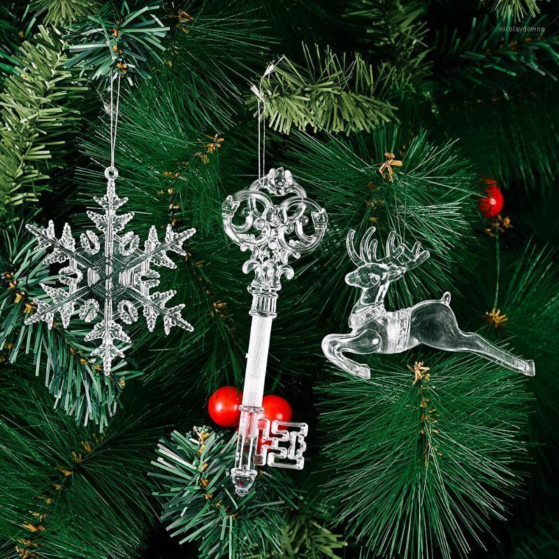 Christmas Decorations 4pcs Transparent Snowflake Deer Pendant 2021 Party Decoration Tree Decor Hanging Ornaments Year Gifts
Christmas Decorations 4pcs Transparent Snowflake Deer Pendant 2021 Party Decoration Tree Decor Hanging Ornaments Year Gifts