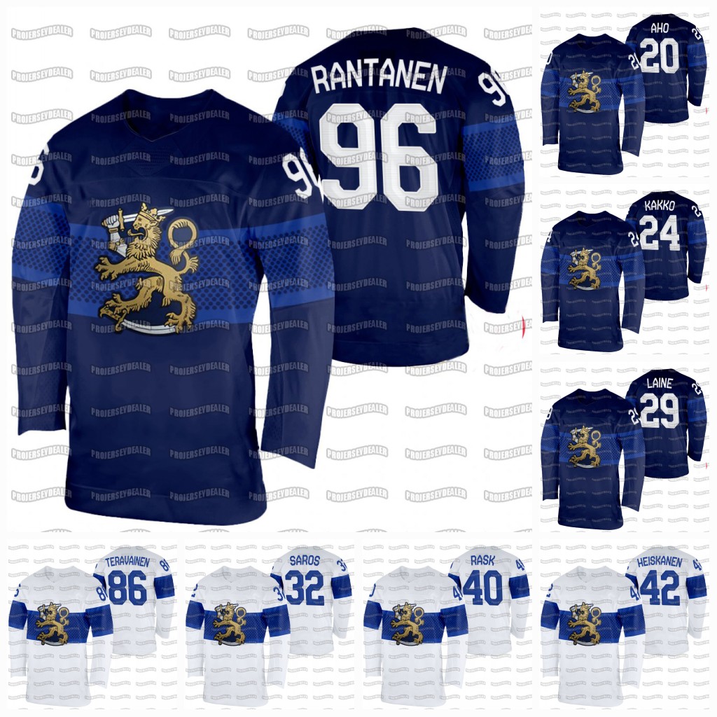 Finland 2022 Winter Hockey Jersey 20 Sebastian Aho 24 Kaapo Kakko 29 Patrik Laine 40 Tuukka Rask 32 Juuse Saros 96 Mikko Rantanen 42 Miro Heiskanen, Blue womens s-2xl
Finland 2022 Winter Hockey Jersey 20 Sebastian Aho 24 Kaapo Kakko 29 Patrik Laine 40 Tuukka Rask 32 Juuse Saros 96 Mikko Rantanen 42 Miro Heiskanen, Blue womens s-2xl