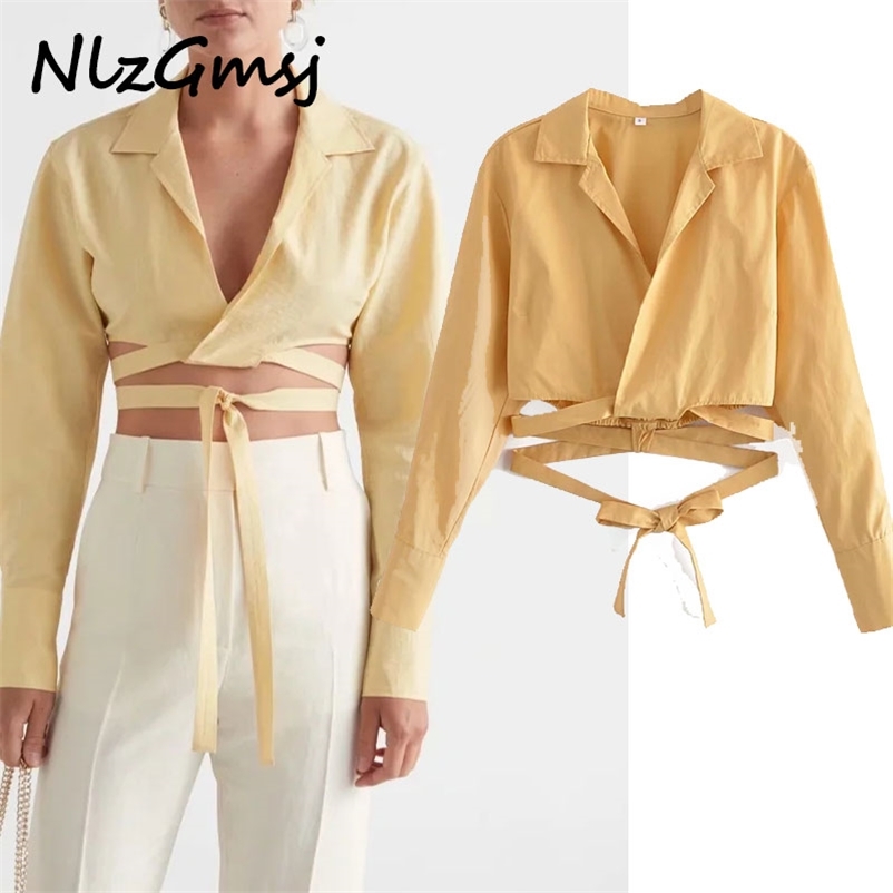 Blouse Women Sexy Fashion Backless Tied Cropped Blouses Vintage V Neck Long Sleeve Female Summer Shirt 03 210628, As picture
Blouse Women Sexy Fashion Backless Tied Cropped Blouses Vintage V Neck Long Sleeve Female Summer Shirt 03 210628, As picture