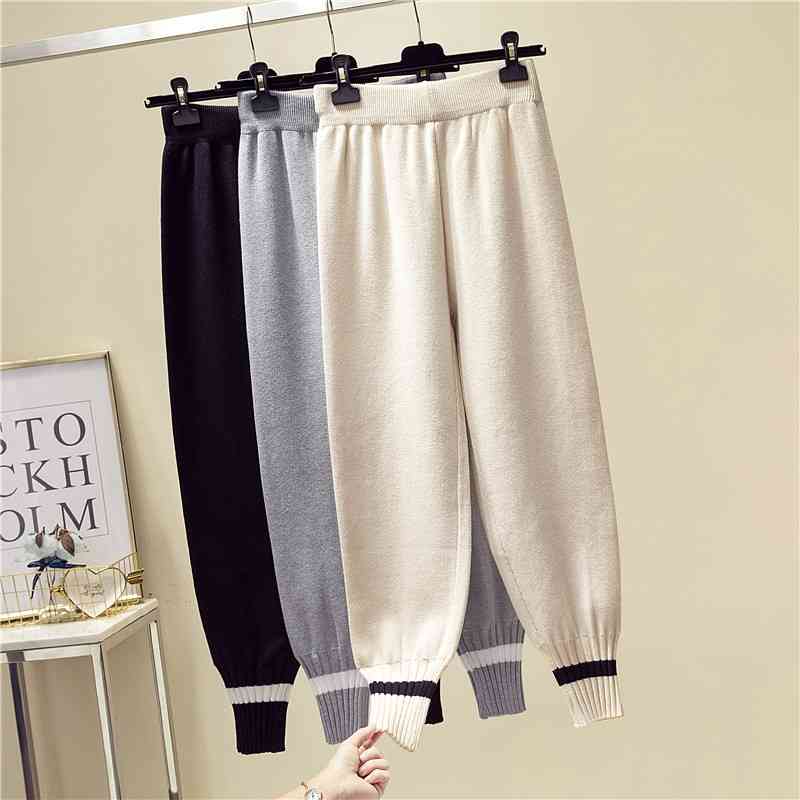 Autumn Winter Patn Slim High Waist Knitted Trousers Fashion Korean Casual Elastic Pencil Pant 210602
Autumn Winter Patn Slim High Waist Knitted Trousers Fashion Korean Casual Elastic Pencil Pant 210602