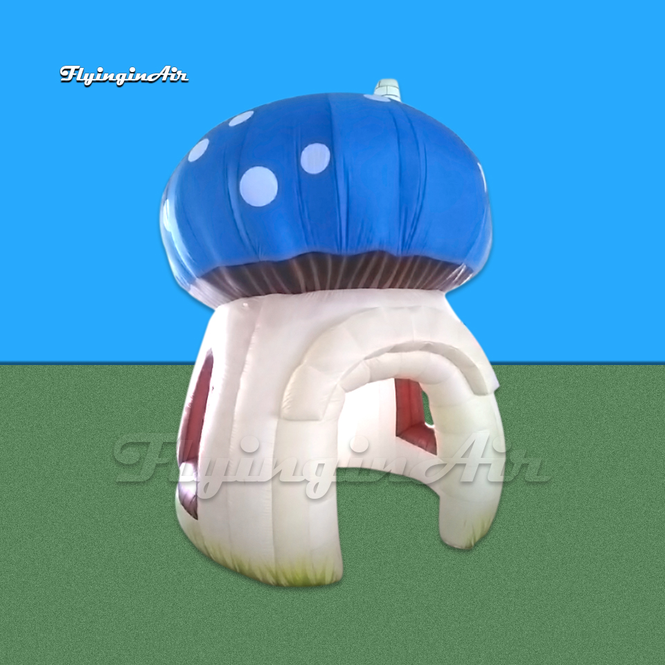 Party Tent Inflatable Mushroom Hut 4m Height Booth Air Blow Up Dome House For Garden And Yard Decoration
