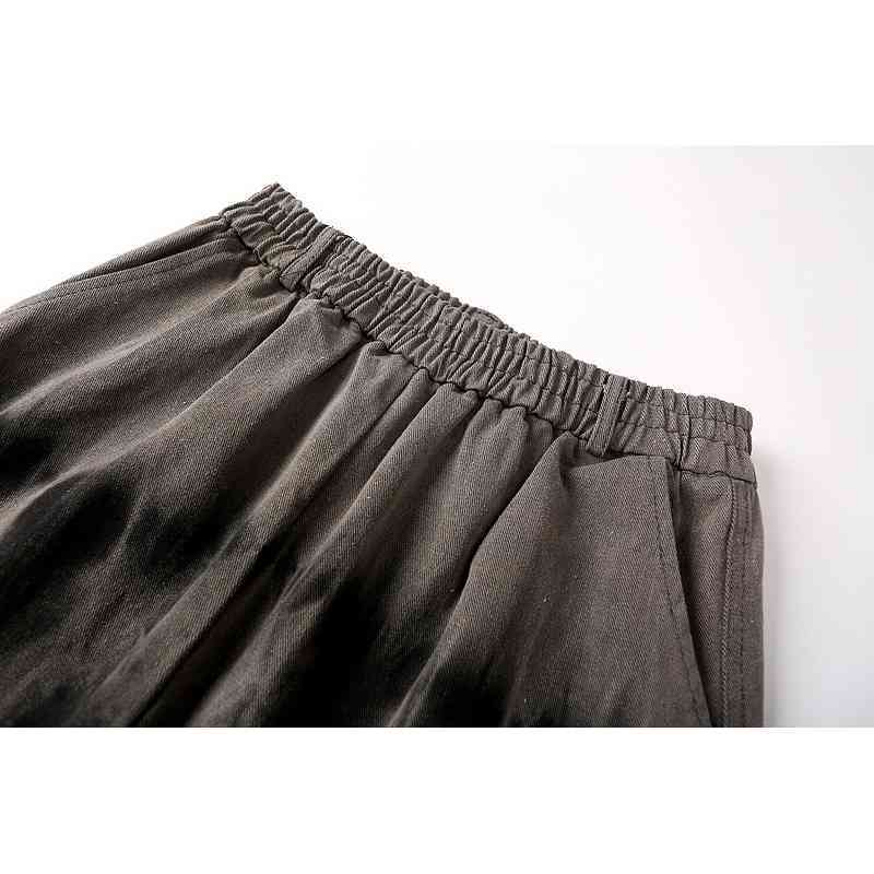 IEFB High Street Men's Elastic Waist Tie-dye Jeans Men's Made Old Loose Straight Wide Leg Daddy Pants Spring Y5576 210524