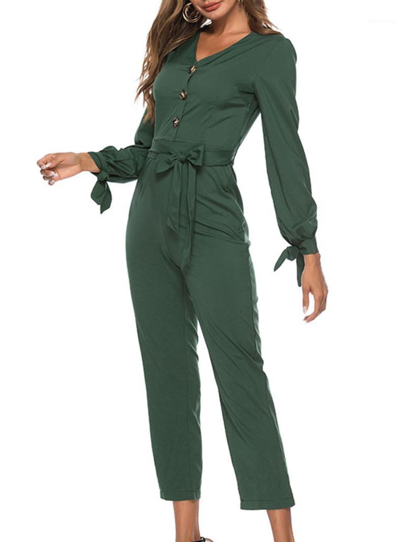 Women' Jumpsuits & Rompers Fadzeco Casual Long Sleeve Jumpsuit Crewneck Button Down Loose One Piece Romper With Belt, Army green
Women' Jumpsuits & Rompers Fadzeco Casual Long Sleeve Jumpsuit Crewneck Button Down Loose One Piece Romper With Belt, Army green