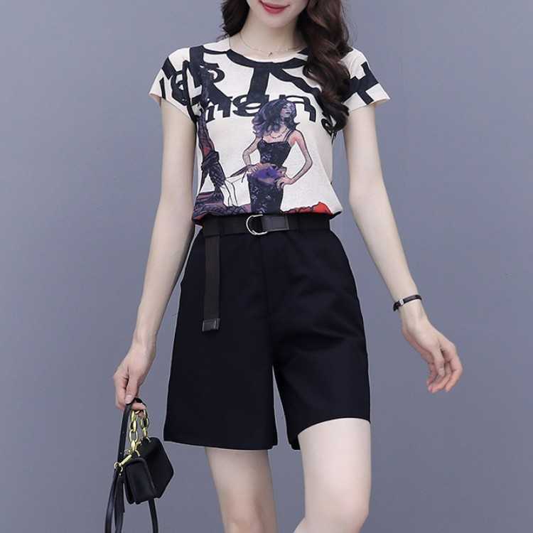 Women Summer Two Pieces Set Casual Short Sleeve print T-Shirt Tops + High Waist Pants Skirt Suit Outfits 210526, Photo color
Women Summer Two Pieces Set Casual Short Sleeve print T-Shirt Tops + High Waist Pants Skirt Suit Outfits 210526, Photo color