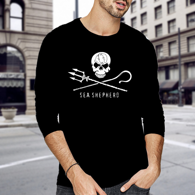 spring and autumn new long sve youth skeleton loose cotton t-shirt round neck men's wear t68p, White;black
spring and autumn new long sve youth skeleton loose cotton t-shirt round neck men's wear t68p, White;black