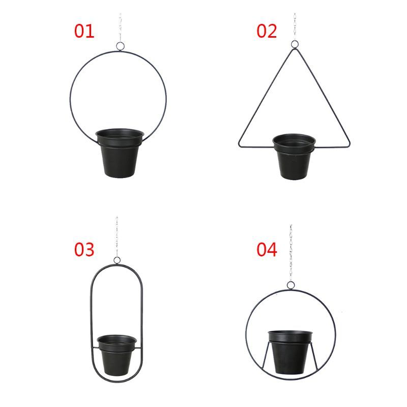 Metal Plant Hanger Chain Button Man Bloempot Plant Holder Tuin Balkon T8WB