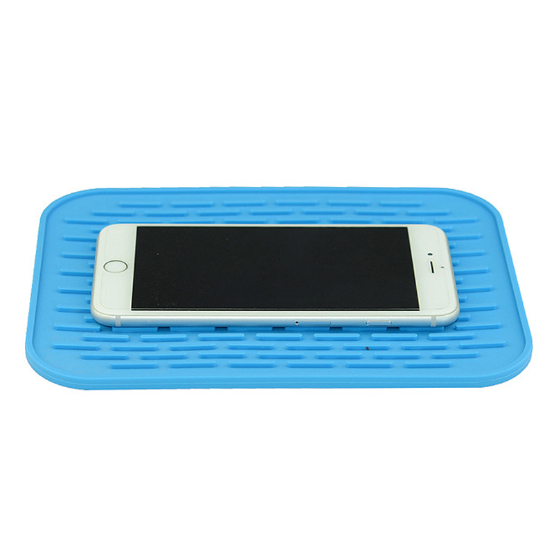 Silicone Insulation Placemat Kitchen Pot Holder Table Mat Heat Resistant Kettle Car Phone Non-Slip Pad Thicken Coaster DBC DH1255 Free shipping