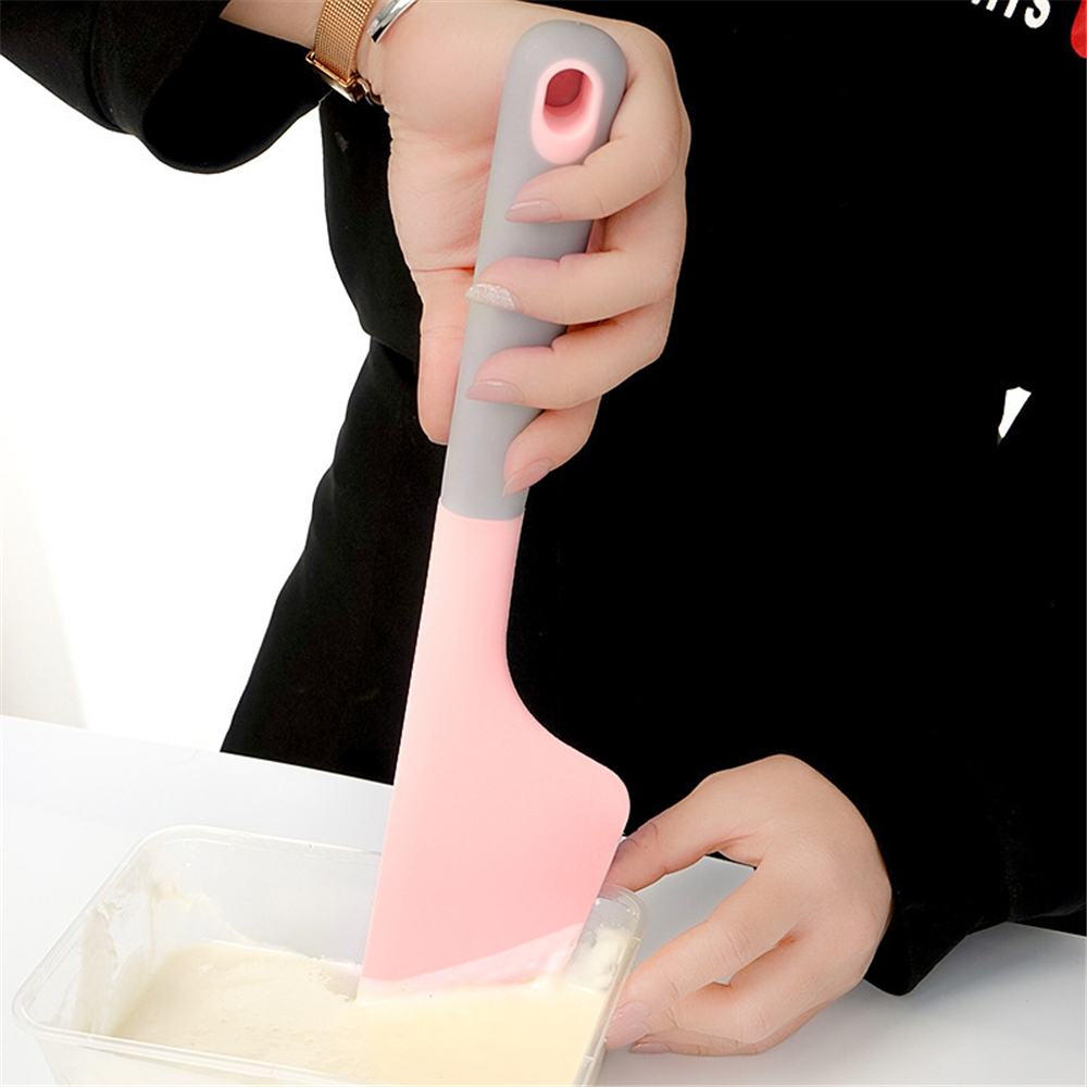Large Silicone Cream Baking Scraper Pastry Tools Non Stick Butter Mixer Smoother Spreader Heat Resistant Spatula EEB5987 Free shipping