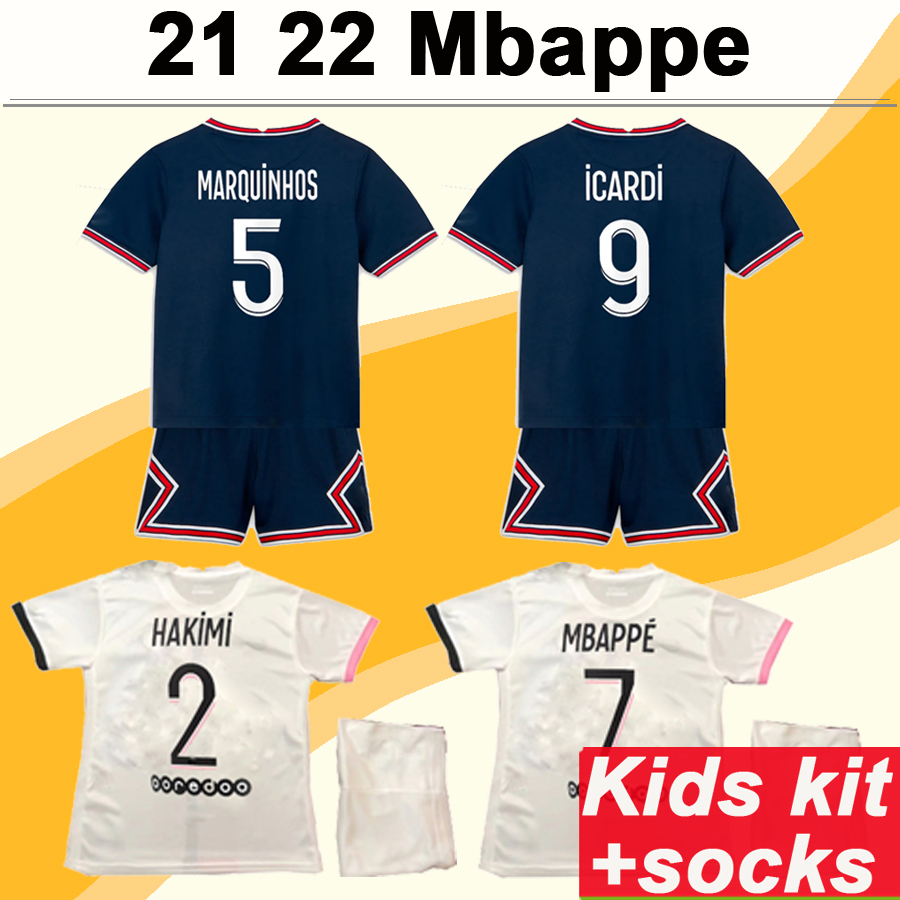 21 MBAPPE ICARDI Kids Kit Soccer Jerseys KIMPEMBE MATUIDI Home Away 3rd Child Football Shirt DI MARIA VERRATTI DRAXLER Short Sleeves, Tz638 2021 3rd no socks
21 MBAPPE ICARDI Kids Kit Soccer Jerseys KIMPEMBE MATUIDI Home Away 3rd Child Football Shirt DI MARIA VERRATTI DRAXLER Short Sleeves, Tz638 2021 3rd no socks