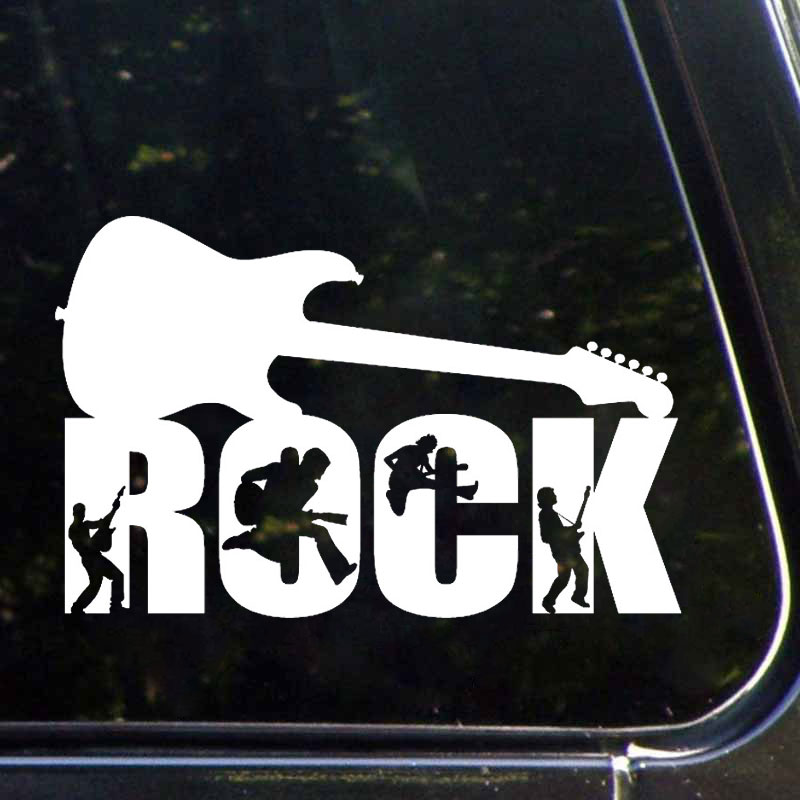 Guitar Rock Car Sticker Cool Vinyl Decoration Window Door Accessories Wrap Funny Stylish Decal Tuning Auto Detailing Accessories