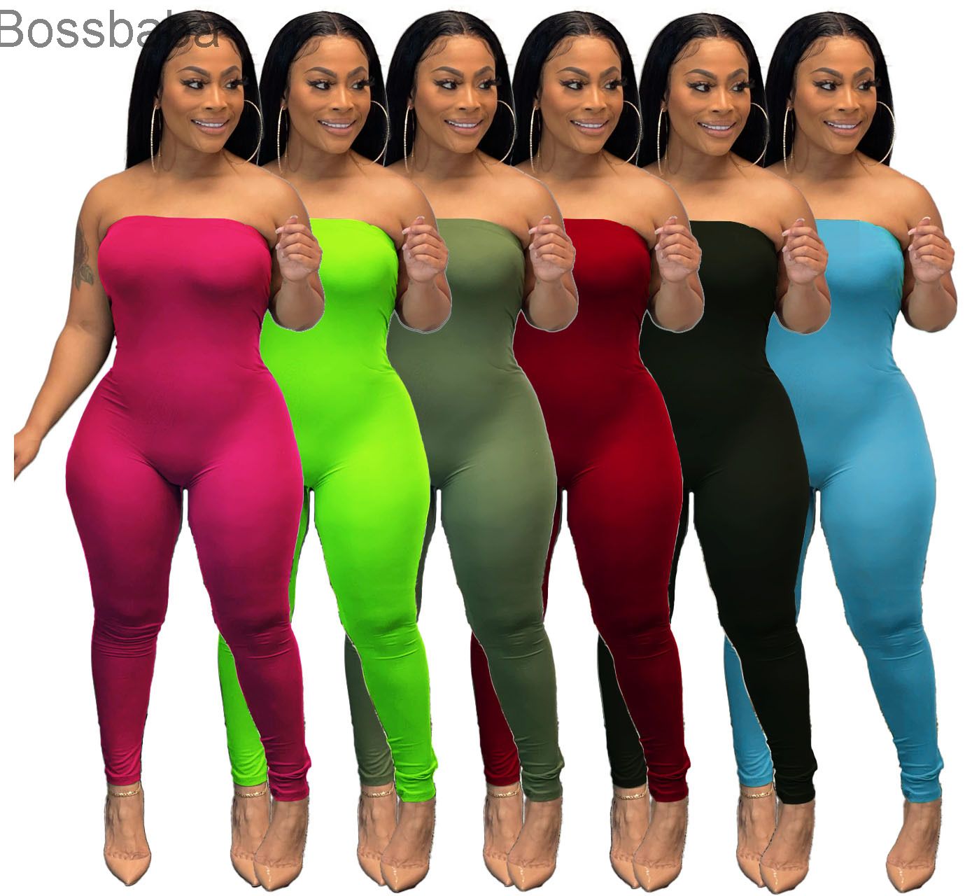 Women Jumpsuits Designer Solid Color Off Shoulder Sexy Crop Top Breast Wrapped Rompers Fashion Skinny Bodysuit Pullover Comfortable Clubwear, Fluorescent green
Women Jumpsuits Designer Solid Color Off Shoulder Sexy Crop Top Breast Wrapped Rompers Fashion Skinny Bodysuit Pullover Comfortable Clubwear, Fluorescent green