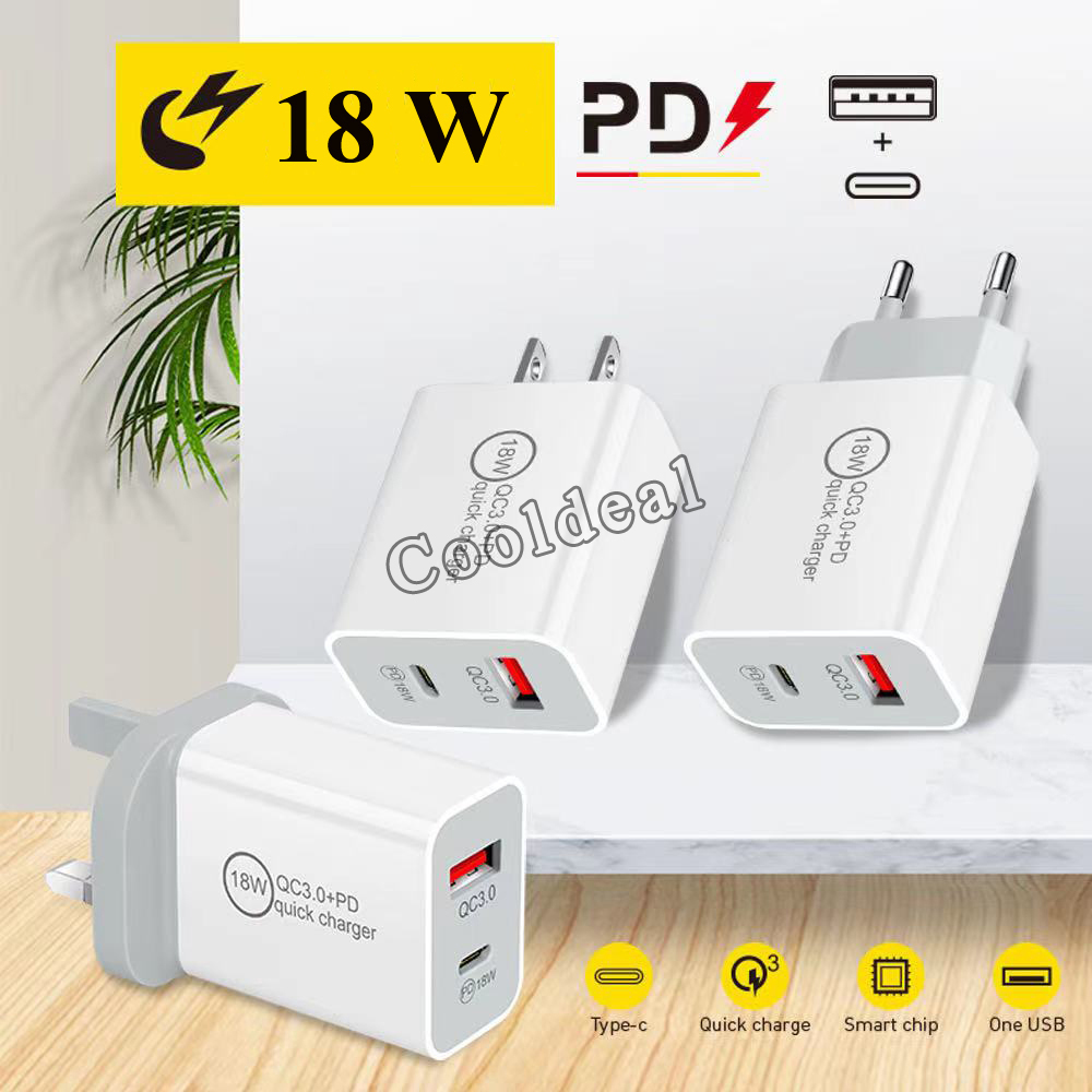18W 3A PD Type-C QC3.0 USB Fast Charger Mobile Phone US UK EU Plug Adapter For iPhone 12 Samsung Oneplus HTC Xiaomi C Free DHL
18W 3A PD Type-C QC3.0 USB Fast Charger Mobile Phone US UK EU Plug Adapter For iPhone 12 Samsung Oneplus HTC Xiaomi C Free DHL