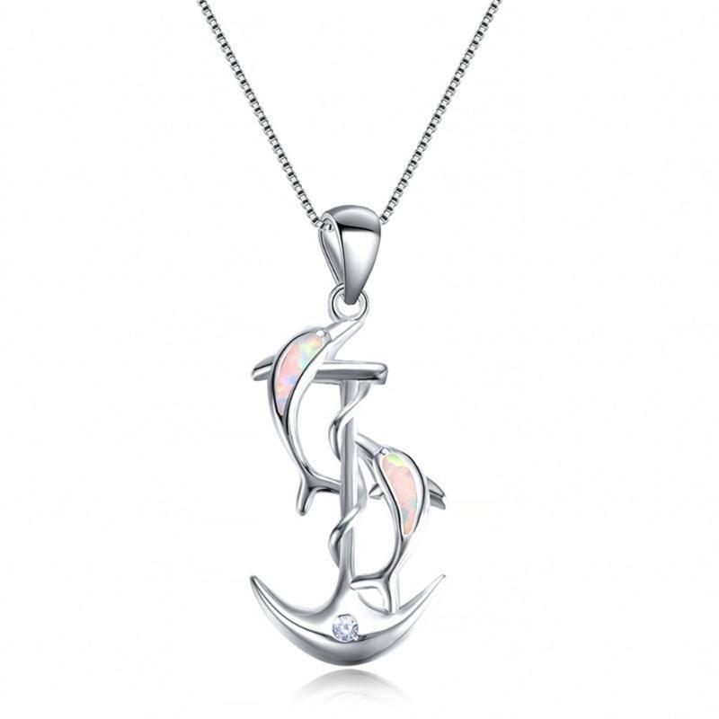 Chains Fashion Luxury Opal Two Dolphin Animal Necklace Female Romantic Party Banquet Accessories Jewelry Gift Pendant Wholesale, Silver
Chains Fashion Luxury Opal Two Dolphin Animal Necklace Female Romantic Party Banquet Accessories Jewelry Gift Pendant Wholesale, Silver