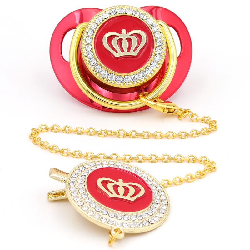Pacifiers# Corwn Pacifier Bling Gold With Clip Baby Essentials Silicone Alphabet Infant Letter Unique Shower Chupete
Pacifiers# Corwn Pacifier Bling Gold With Clip Baby Essentials Silicone Alphabet Infant Letter Unique Shower Chupete