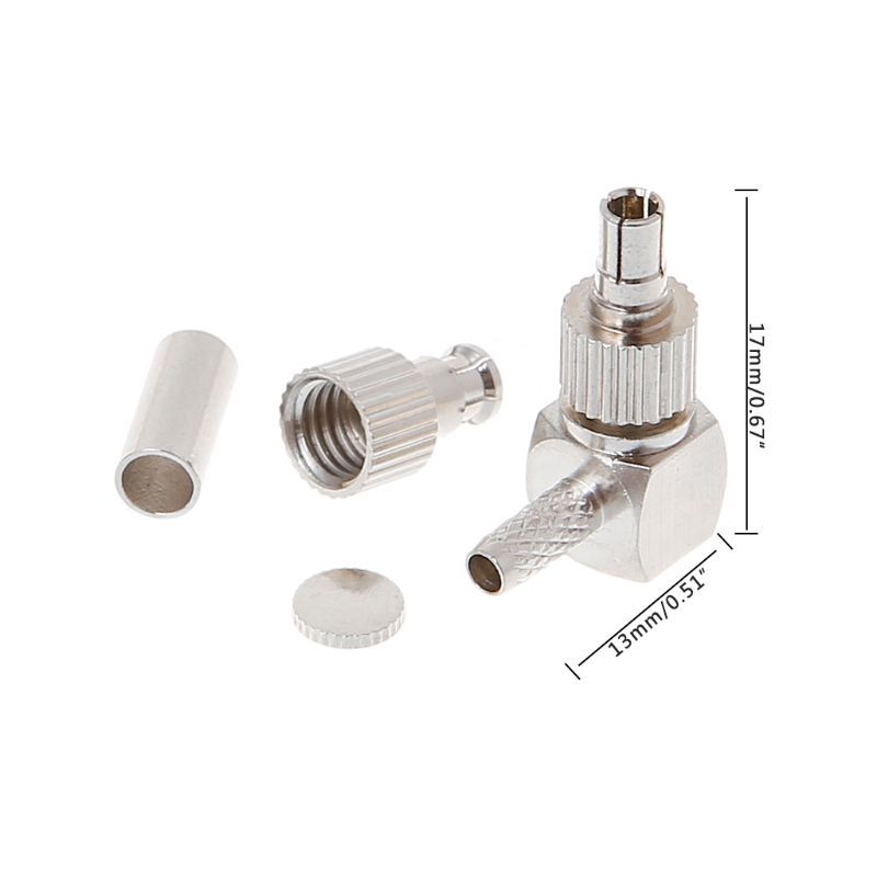 2 In 1 TS9/CRC9 Men's Rights Corner Rf Connector Coaxial Adapter for RG174/178/316 LMR100