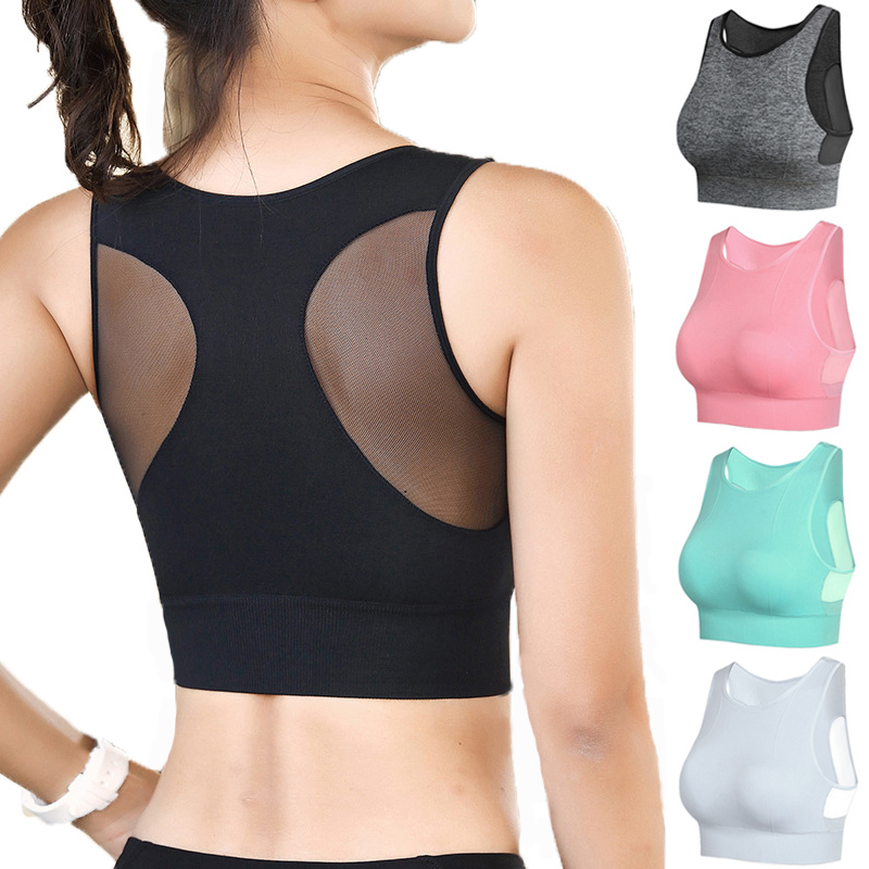 Style Women vest Bras Seamless Fitness Solid Padded base Bra Cotton Stretch Workout Vest Underwear tank crop top 210515
