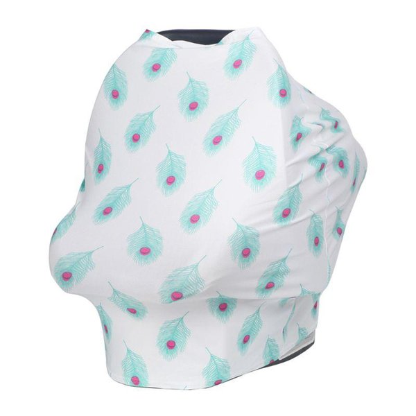 2021 Baby Stretch Car Cover Breastfeeding Flower Baby Car Seat Cover Canopy Pineapple Shopping Cart Cover Scarf Breathable Floral Nursing