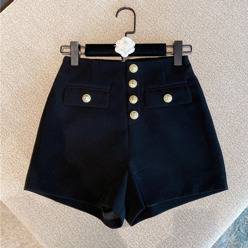 Spring Solid High Waist Show Thin Copper Button A-line Suit Simple And Versatile Shorts For Women MZ103 210525, Black
Spring Solid High Waist Show Thin Copper Button A-line Suit Simple And Versatile Shorts For Women MZ103 210525, Black