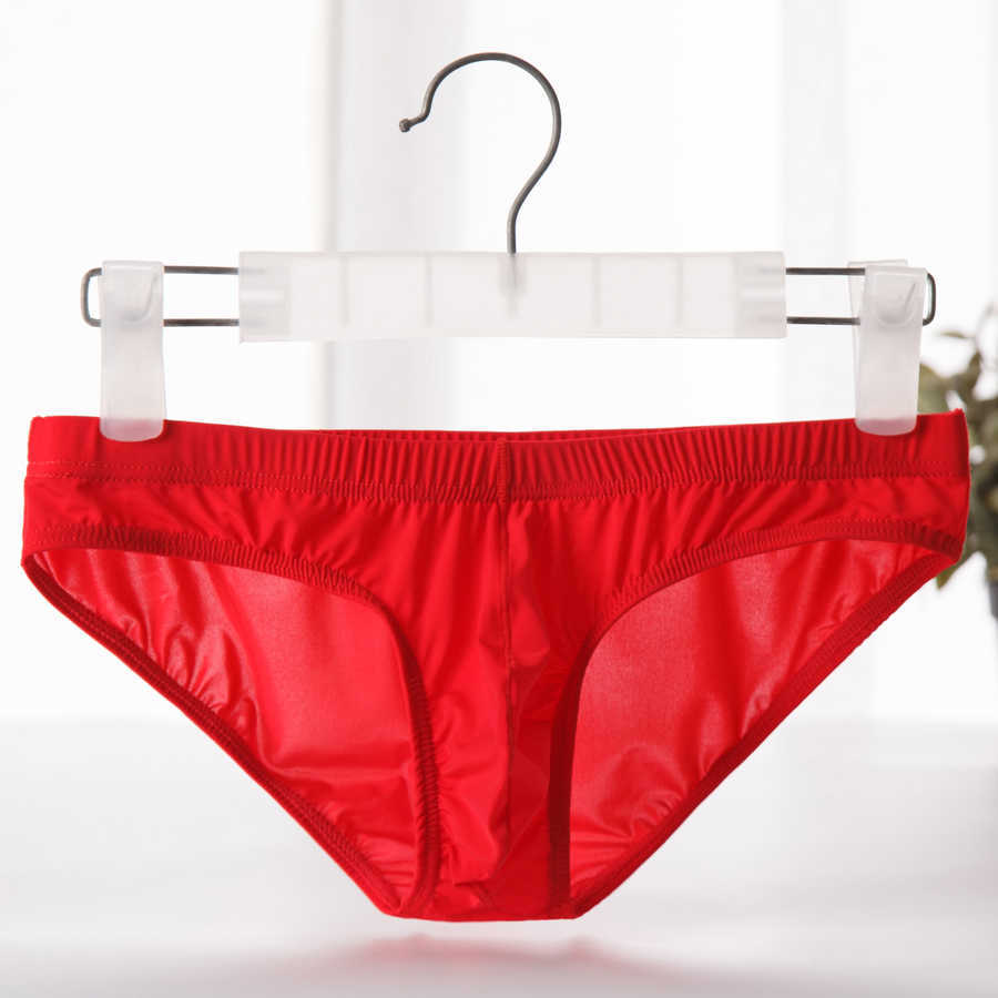Men's Briefs Ice Silk Panties Ultra-thin Silky Breathable Underpants Man low waist briefs comfortable cool underwear male YJ003 210707 - view 5