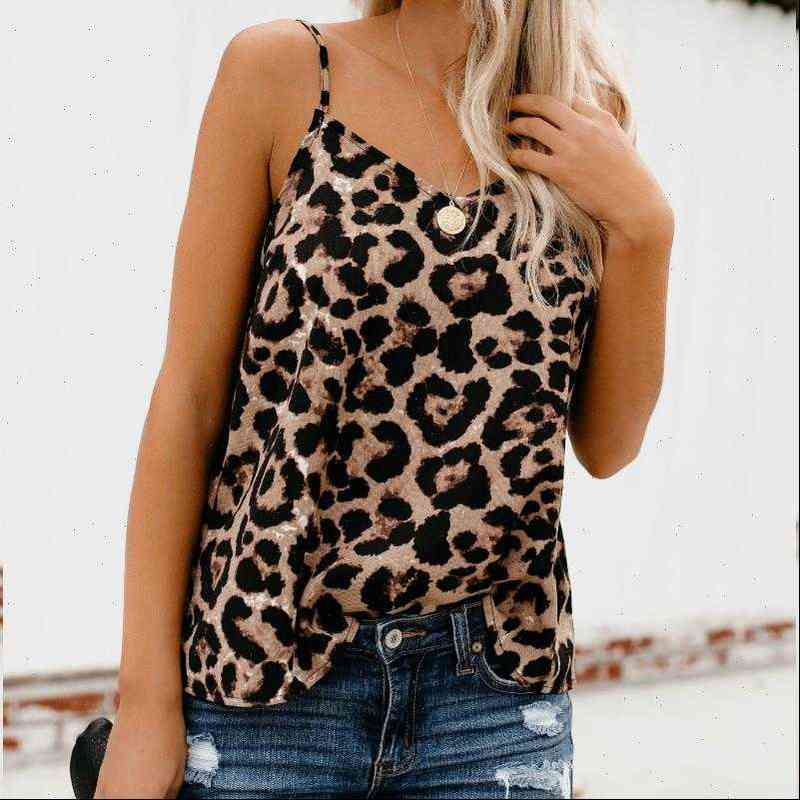 summer leopard print casual women blouses loose v neck and sleeveless vest roupas femininas, White
summer leopard print casual women blouses loose v neck and sleeveless vest roupas femininas, White