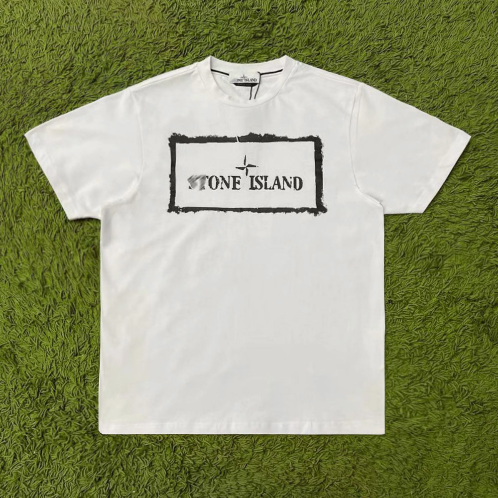 Stone 21ss stencil one letter printed cotton casual loose short sleeve T-shirt, White;black
Stone 21ss stencil one letter printed cotton casual loose short sleeve T-shirt, White;black