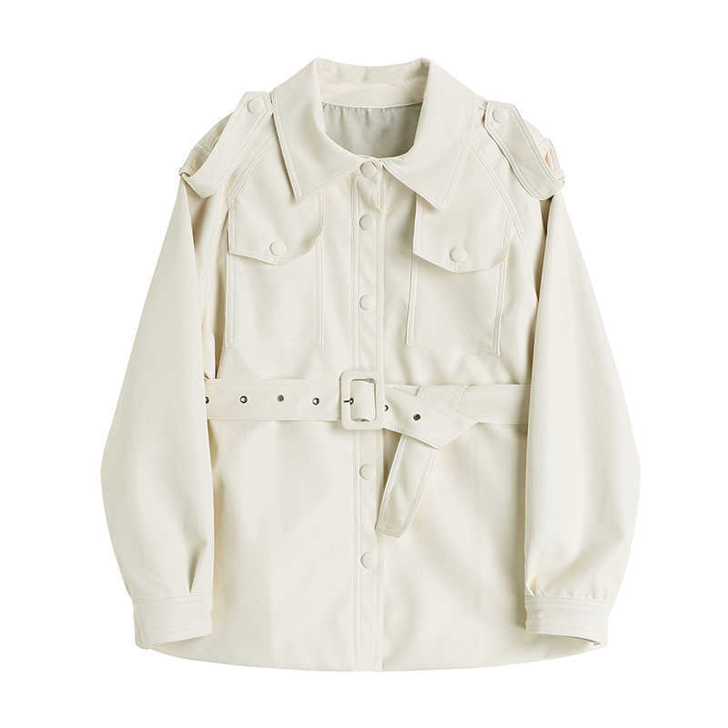 Fall Winter College Style Solid Vintage Leather Jacket Motorcycle Loose Casual Trench Coat for Women 210615, White
Fall Winter College Style Solid Vintage Leather Jacket Motorcycle Loose Casual Trench Coat for Women 210615, White